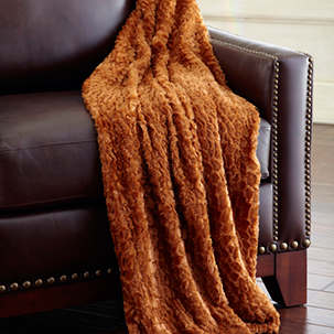 GO TO RUST LUXURY THROW
